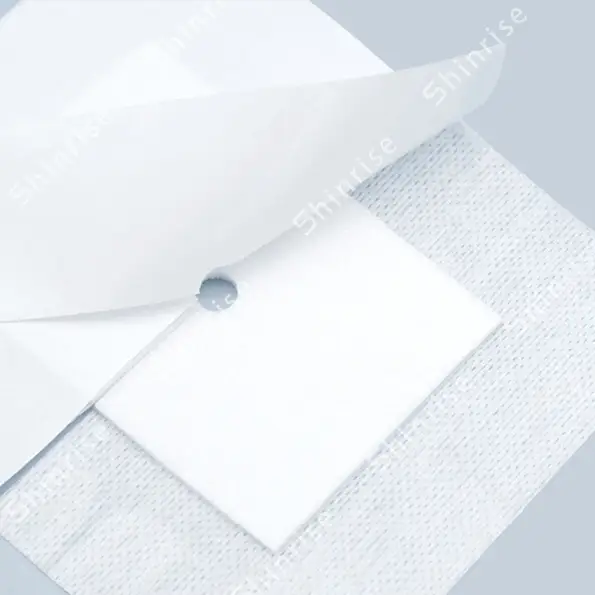 Medical First Aid Self-adhesive Non-woven Drainage Dressing With Hole