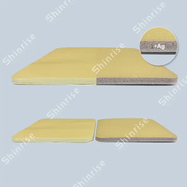Silver Silicone Foam Dressing Without Border